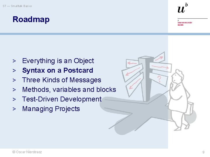 ST — Smalltalk Basics Roadmap > Everything is an Object > Syntax on a