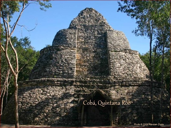 Cobá, Quintana Roo www. vitanoblepowerpoints. net Photo © 2002 Alaskan Dude 