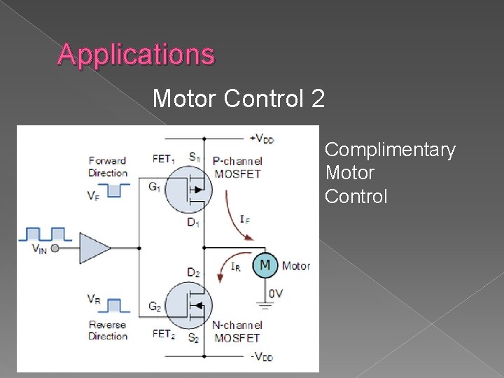 Applications Motor Control 2 Complimentary Motor Control 