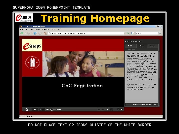 Training Homepage 