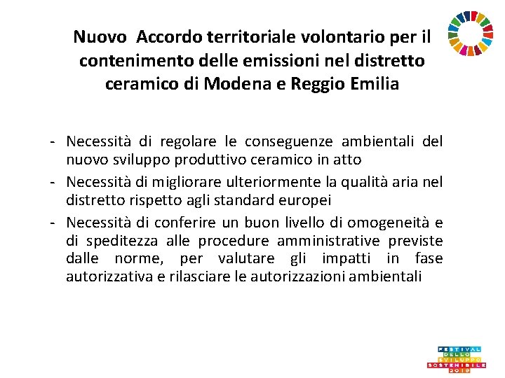 Nuovo Accordo territoriale volontario per il contenimento delle emissioni nel distretto ceramico di Modena