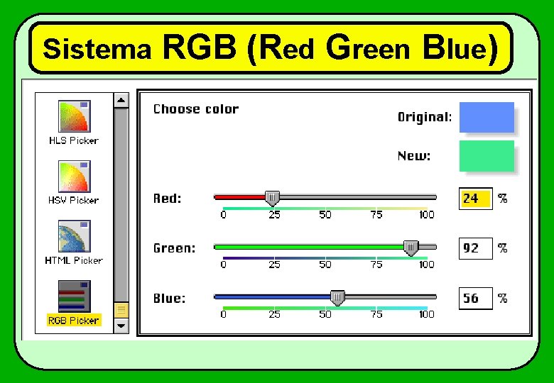 Sistema RGB (Red Green Blue) 