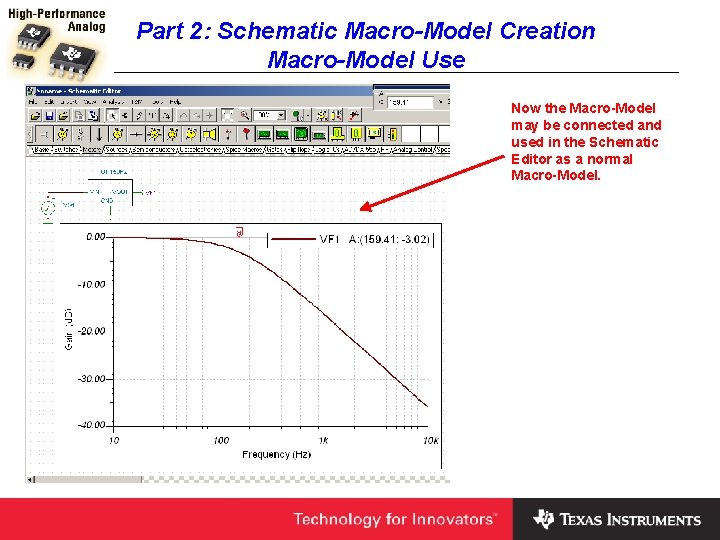 Part 2: Schematic Macro-Model Creation Macro-Model Use Now the Macro-Model may be connected and
