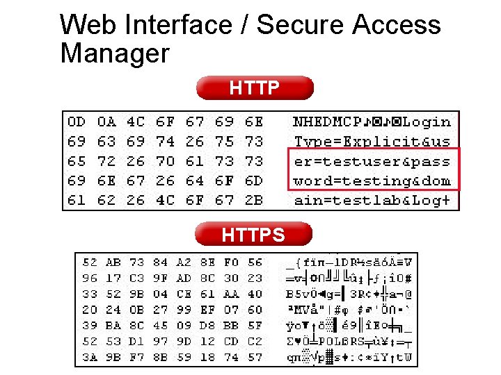 Web Interface / Secure Access Manager HTTPS 