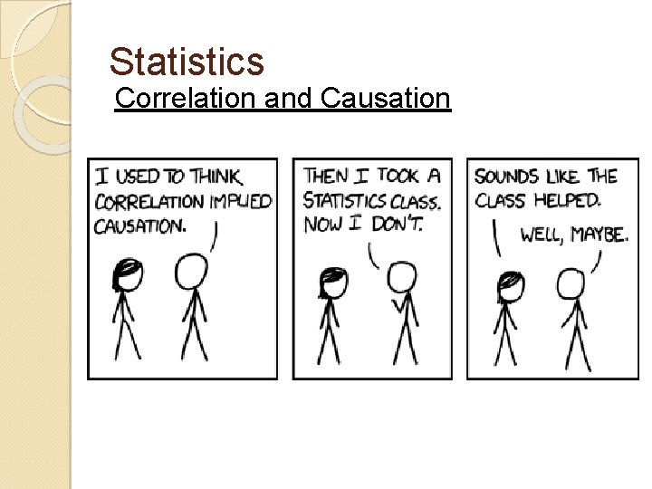 Statistics Correlation and Causation 