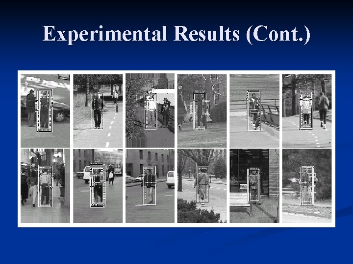 Experimental Results (Cont. ) 