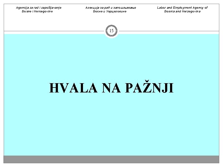 Agencija za rad i zapošljavanje Bosne i Hercegovine Агенција зa рaд и запошљaвaње Босне