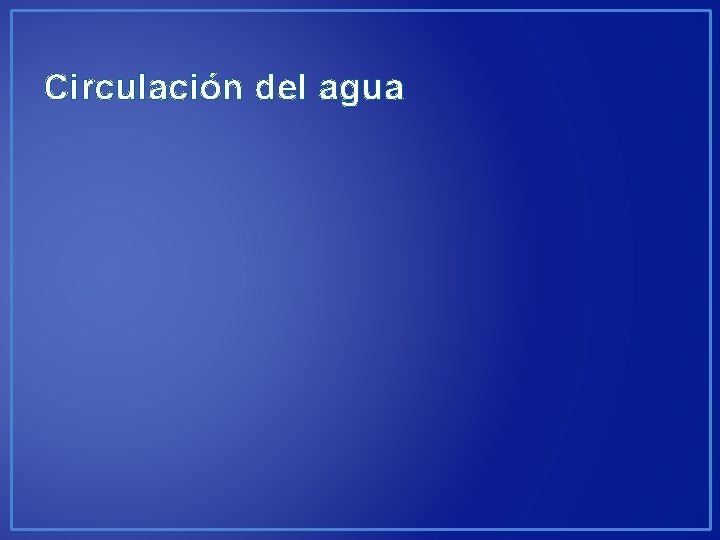 Circulación del agua 