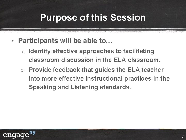 Purpose of this Session • Participants will be able to… ¦ ¦ Identify effective