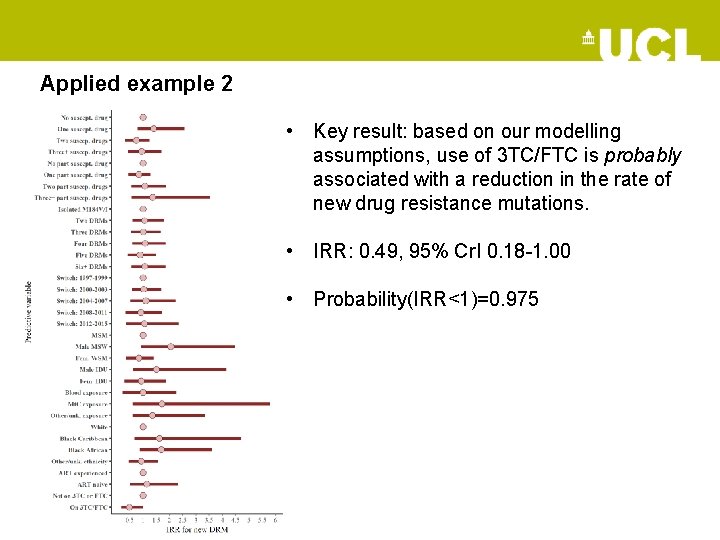 Applied example 2 • Key result: based on our modelling assumptions, use of 3