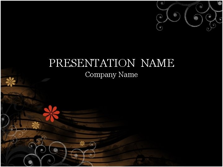 PRESENTATION NAME Company Name 