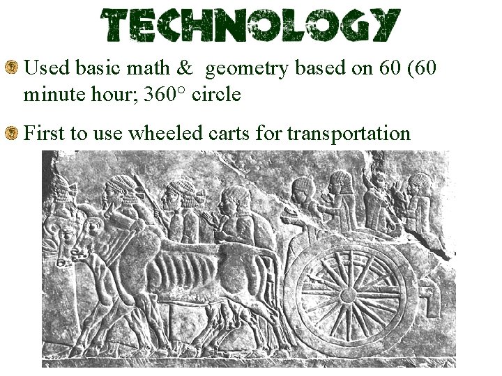 Used basic math & geometry based on 60 (60 minute hour; 360° circle First