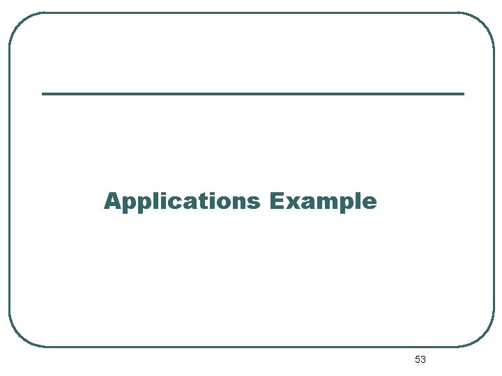 Applications Example 53 