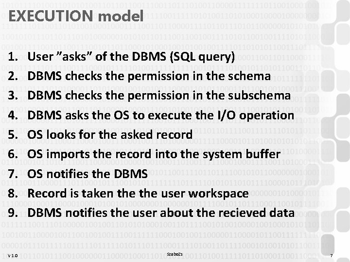 EXECUTION model 1. 2. 3. 4. 5. 6. 7. 8. 9. V 1. 0 EXECUTION model 1. 2. 3. 4. 5. 6. 7. 8. 9. V 1. 0