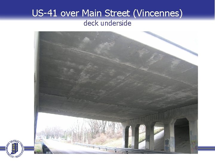 US-41 over Main Street (Vincennes) deck underside 