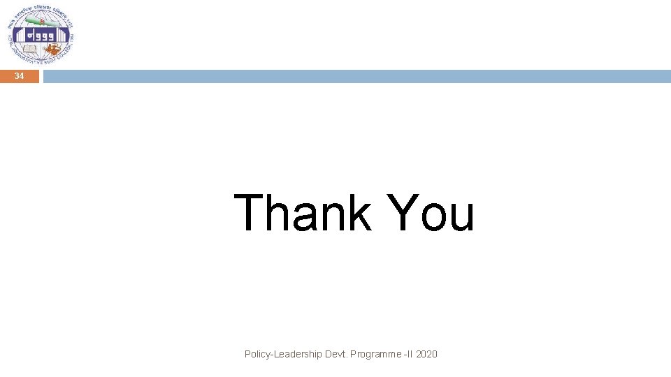 34 Thank You Policy-Leadership Devt. Programme -II 2020 
