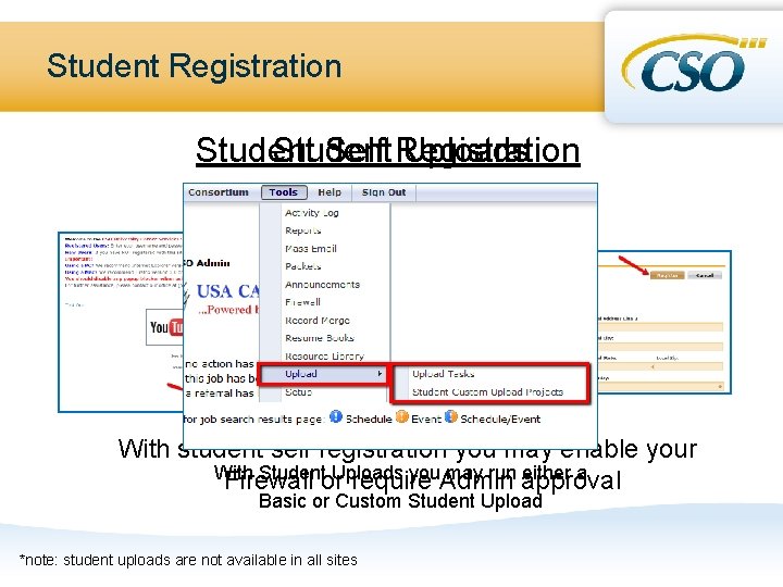 Student Registration Student Self Registration Uploads With student self registration you may enable your