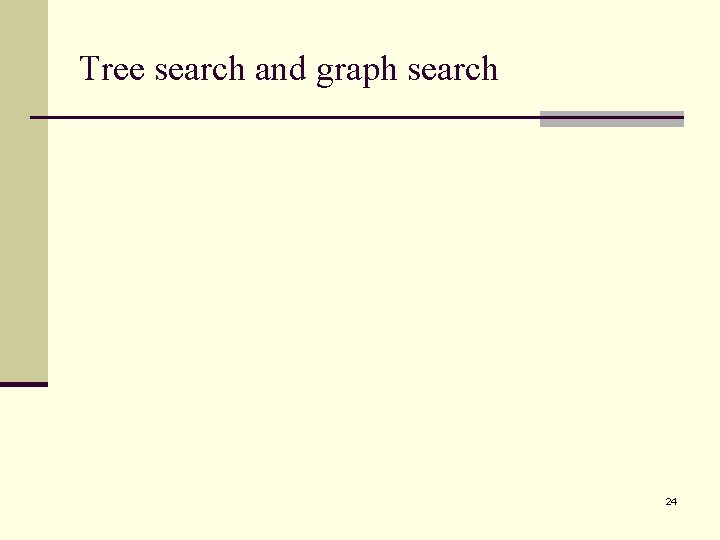 Tree search and graph search 24 