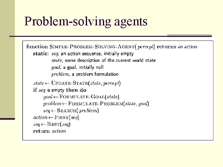 Problem-solving agents 