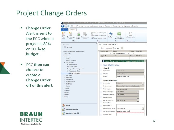 Project Change Orders § Change Order Alert is sent to the PCC when a