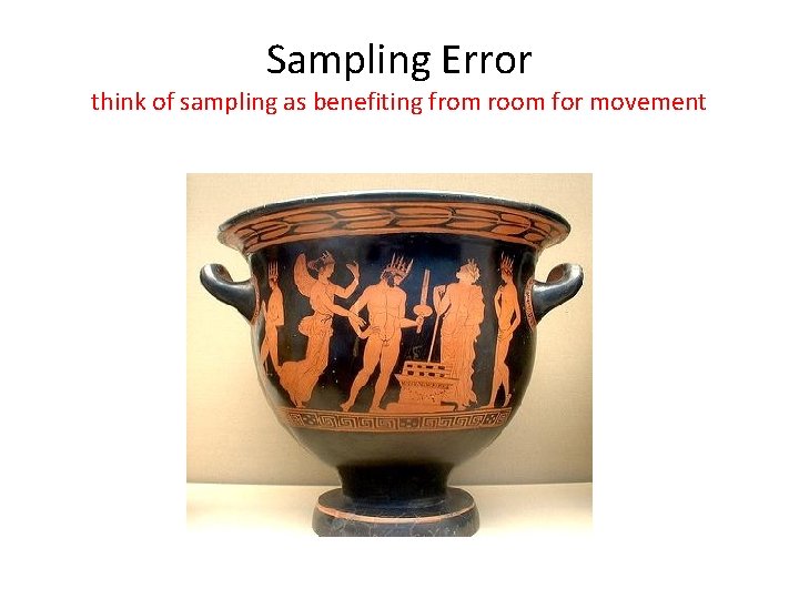 Sampling Error think of sampling as benefiting from room for movement 