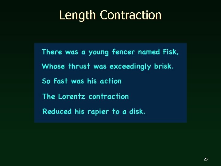 Length Contraction 25 