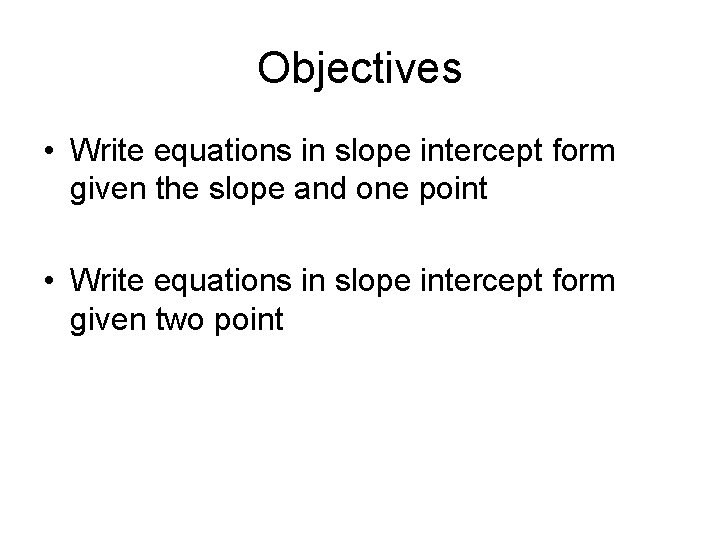 Algebra 1 Notes Lesson 5 4 Writing Equations