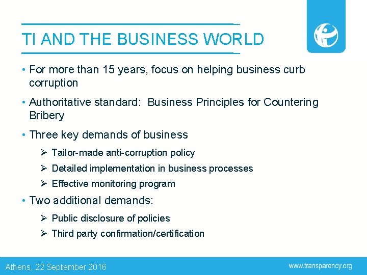 TI AND THE BUSINESS WORLD • For more than 15 years, focus on helping
