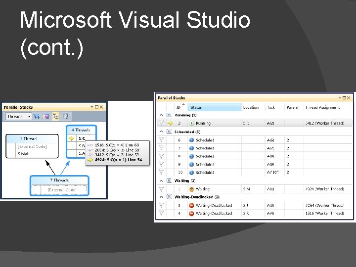 Microsoft Visual Studio (cont. ) 
