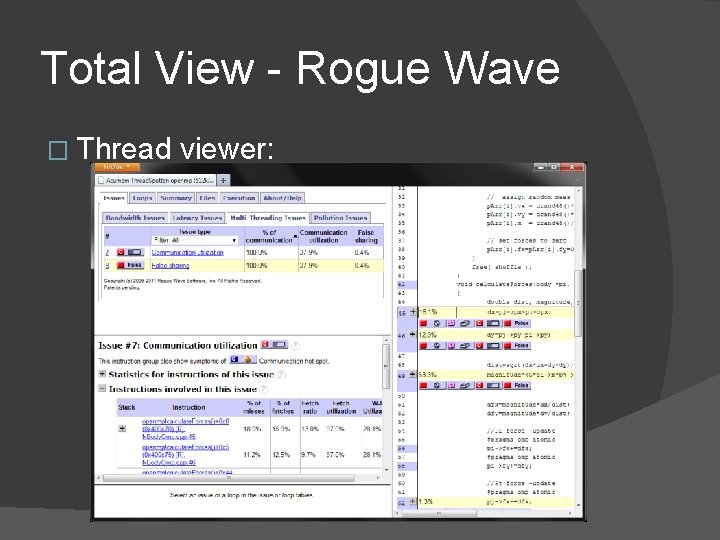 Total View - Rogue Wave � Thread viewer: 