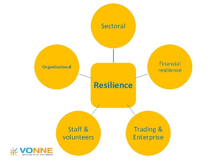 Sectoral Financial resilience Organisational Resilience Staff & volunteers Trading & Enterprise 