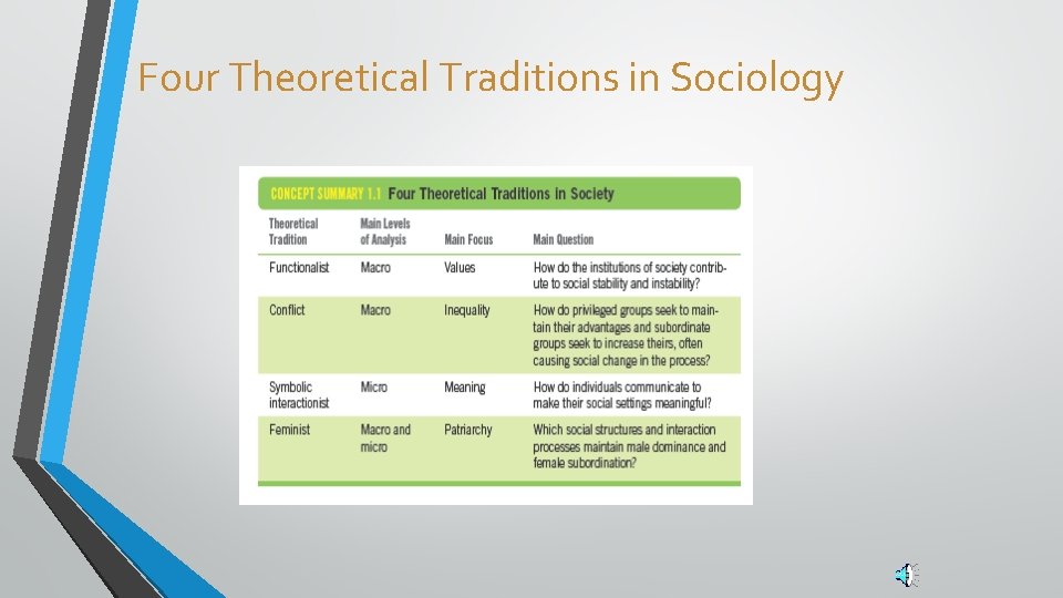 Four Theoretical Traditions in Sociology 