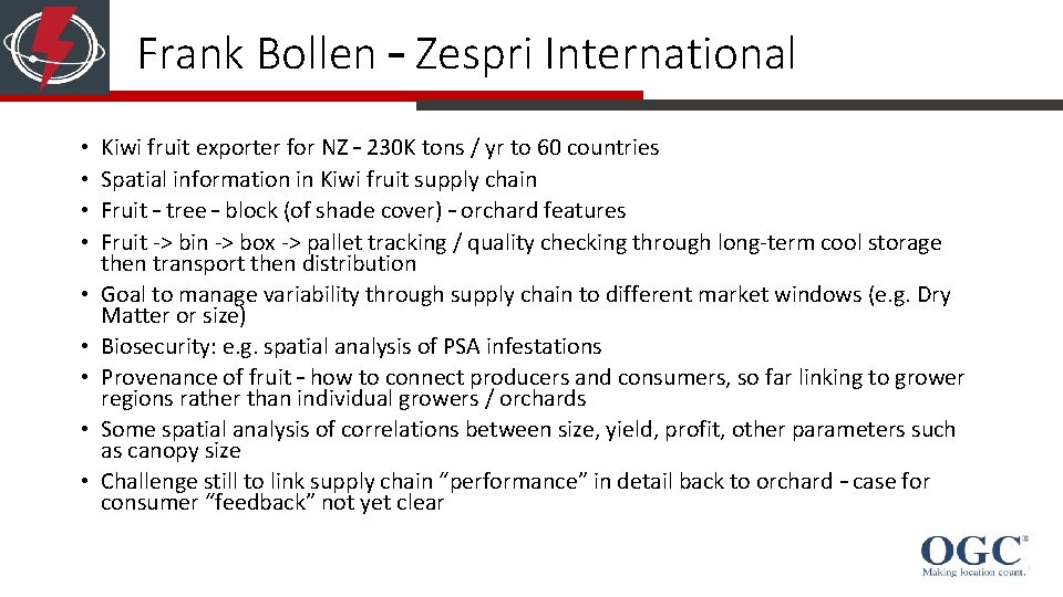 Frank Bollen – Zespri International • • • Kiwi fruit exporter for NZ – Frank Bollen – Zespri International • • • Kiwi fruit exporter for NZ –