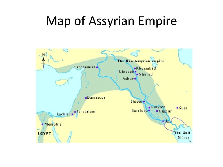 Map of Assyrian Empire 