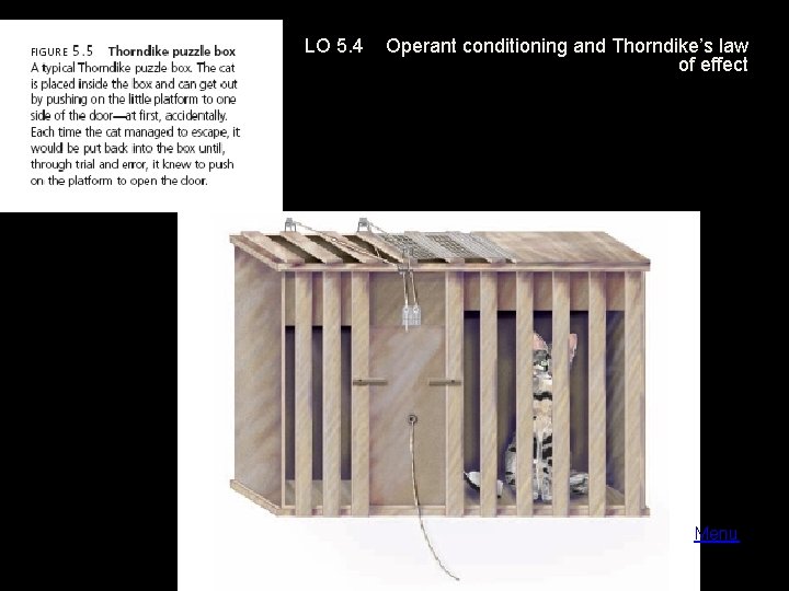 LO 5. 4 Operant conditioning and Thorndike’s law of effect Menu 