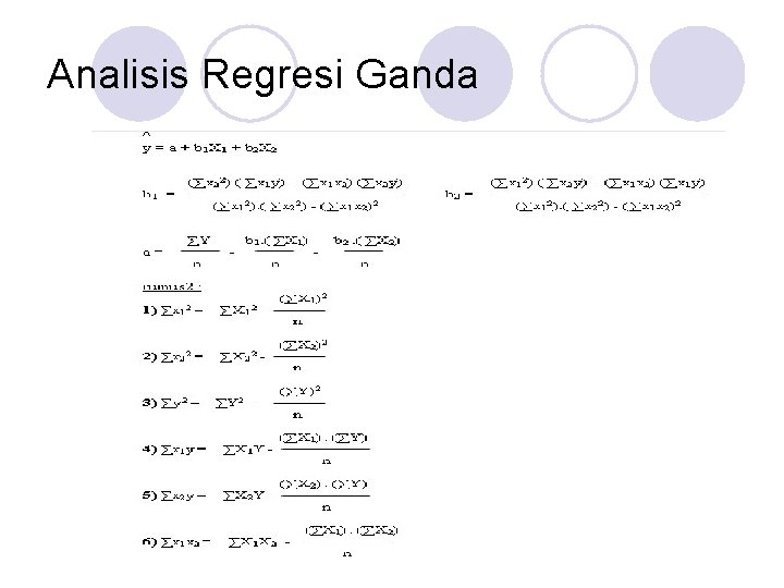 Analisis Regresi Ganda 