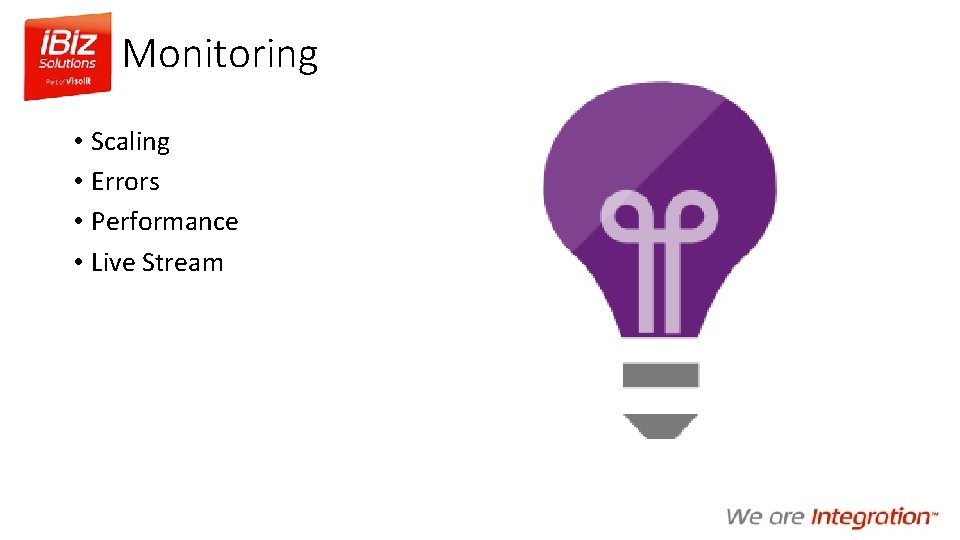 Monitoring • Scaling • Errors • Performance • Live Stream 