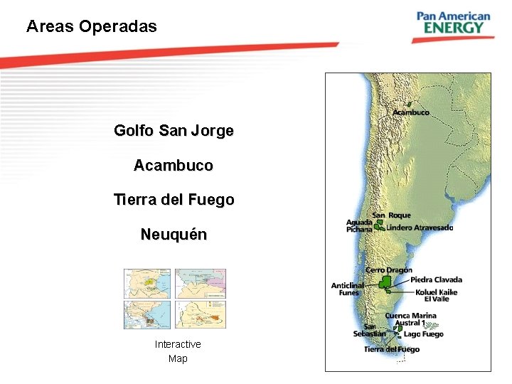 Areas Operadas Golfo San Jorge Acambuco Tierra del Fuego Neuquén Interactive Map 