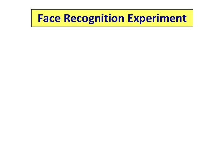 Face Recognition Experiment 