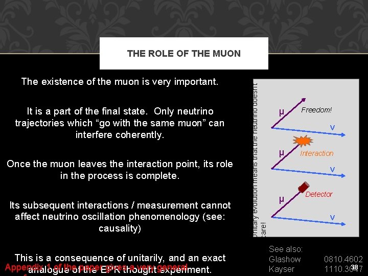 The existence of the muon is very important. It is a part of the