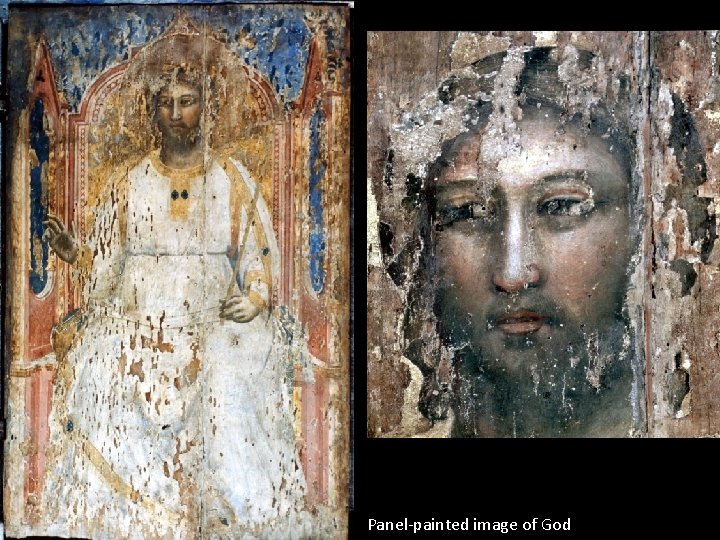 Panel-painted image of God 