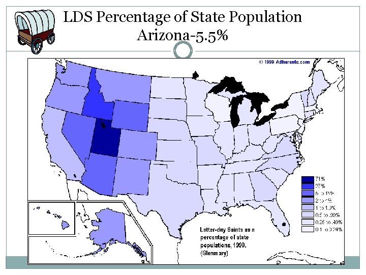 LDS Percentage of State Population Arizona-5. 5% 