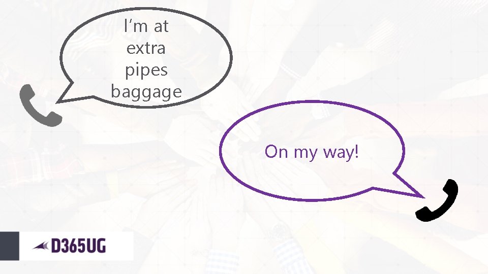 I’m at extra pipes baggage On my way! 