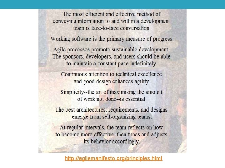 http: //agilemanifesto. org/principles. html 