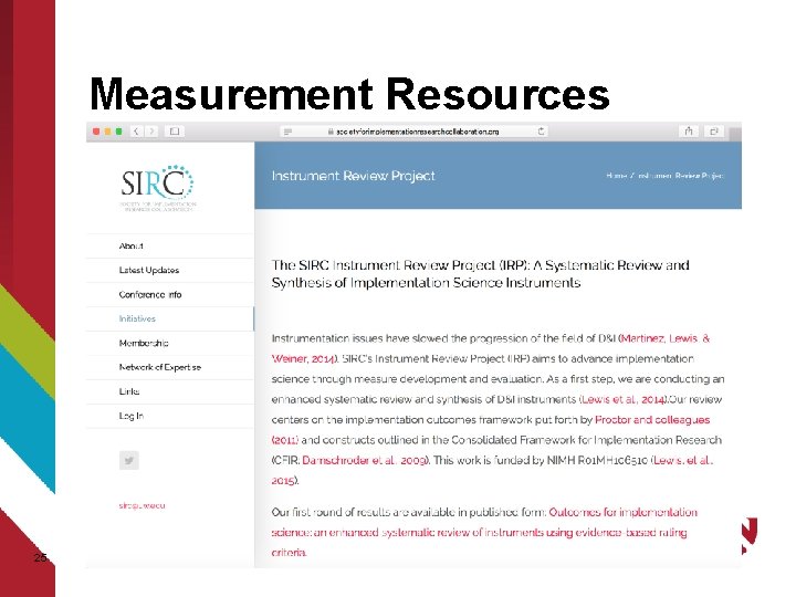 Measurement Resources 25 