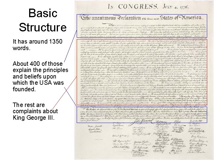 Basic Structure It has around 1350 words. About 400 of those explain the principles