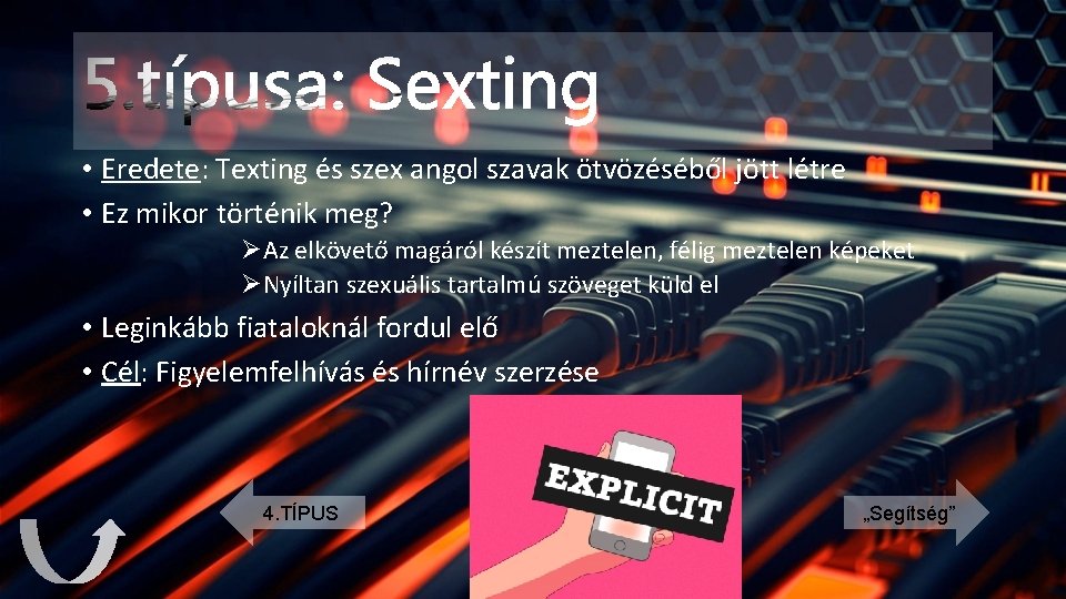  • Eredete: Texting és szex angol szavak ötvözéséből jött létre • Ez mikor