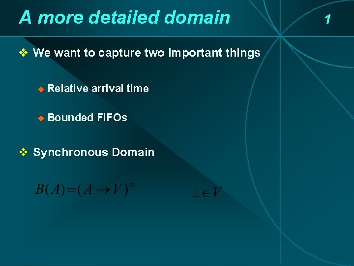 A more detailed domain v We want to capture two important things u Relative A more detailed domain v We want to capture two important things u Relative