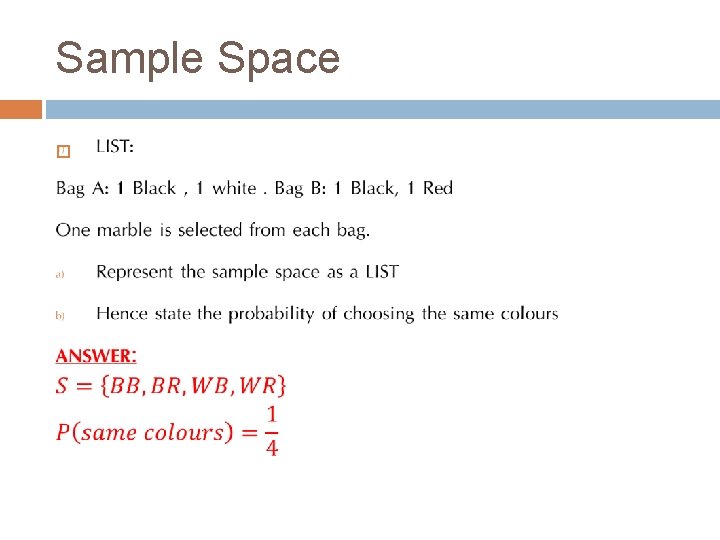 Sample Space 