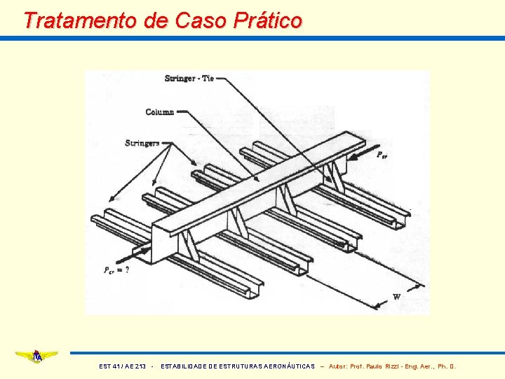 Tratamento de Caso Prático EST 41 / AE 213 - ESTABILIDADE DE ESTRUTURAS AERONÁUTICAS